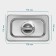 Stainless steel cover to gastro power 1/9, 17.6 × 11.4 cm, thickness 0.8 mm