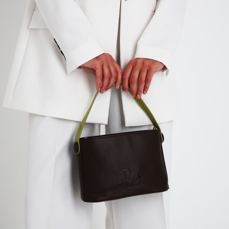 Cross-Bodi Bag on a zipper, brown color-9