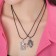 Kulons "Demetrons" inscription Love and heart, black-red color, 45 cm