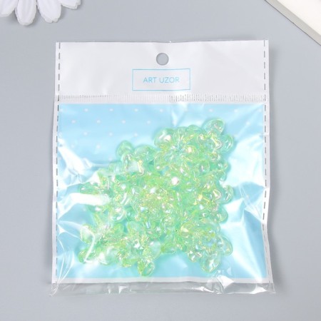Busina Plastic for creativity "Flower. Stone ice" transparent green 0.6x2.1x2.5 cm-3