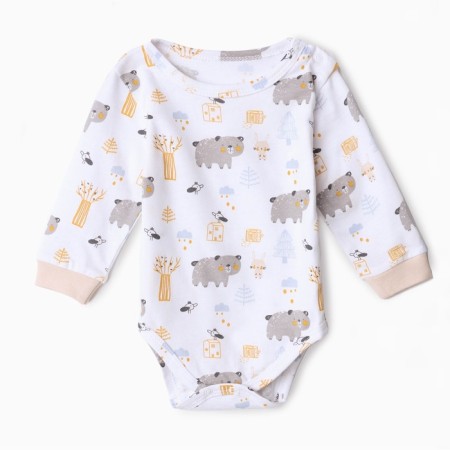 Body Baby "Bears in the Forest", the color is white/sand height 62 cm