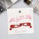 Invisibility for hair "Ophelia" (set of 4 pcs) hearts, 4.5 cm, red pink