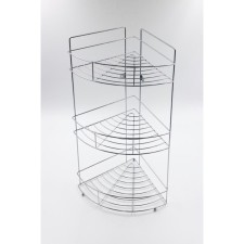 Wall corner shelf 3-tier Joy Home, chrome