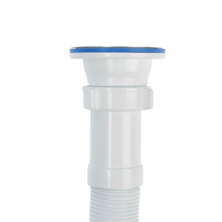 Hofrosiphon ORIO AS-30112, 1 1/2 "x40 mm, with a stainless grill d = 70 mm, l = 1500 mm, white-2