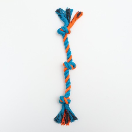 Toy training cable "3 knots", up to 33 cm, up to 55 g, blue/orange-1