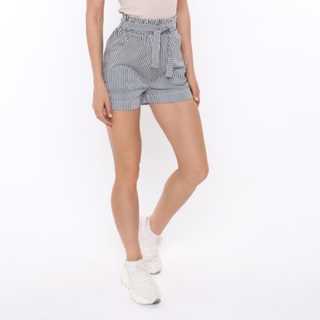 Women's casual shorts, black and white color, size 48