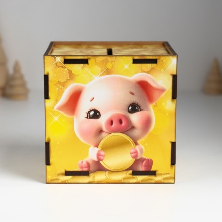 Piggy bank Cube "pleasant surprises" 10x10x10 cm-1