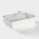 Marmite of heat -resistant ceramics rectangular Magistro "Estet", 2 l, 31 × 19 × 11 cm