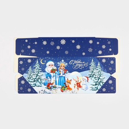 The prefabricated fabric box "Fairytale New Year", 14 x 22 x 8 cm, New Year-6