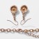 Set 2 objects: earrings, necklace "magnificent age", white-red color in gold, 42cm