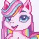 Canvas for embroidery with a cross "Fairytale Unicorn", 20 x 15 cm