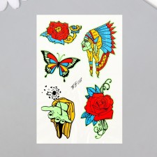 Tattoo on the body phosphorus color 