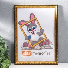 Photo frame plastic 21x30 cm gold (996)