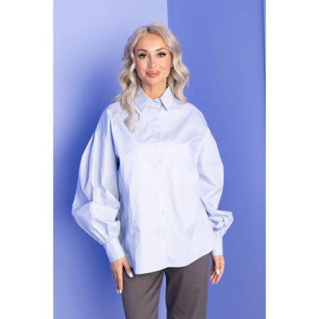 Female shirt, size 42, blue color-9