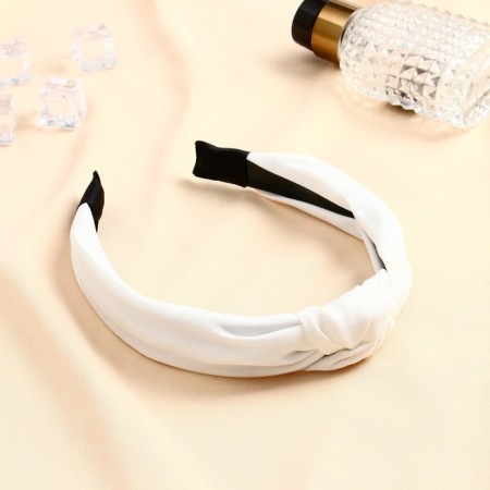 Hair cap "Amata" classic, 3 cm, white