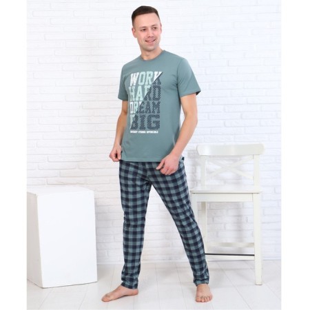 Homemade male set (T -shirt/pants), grave color, size 48