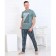 Homemade male set (T -shirt/pants), grave color, size 48