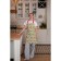 Female apron Sweetheart, size 60x80 cm, green color