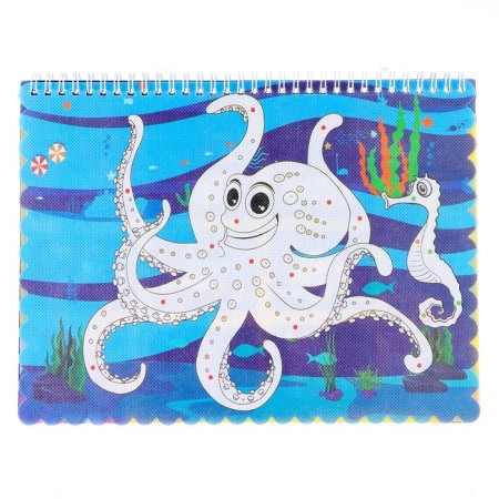 Coloring book Maintenance "Underwater World" felt-tip pens 12 centers, 3D glasses, water bottle-11