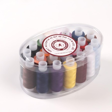Set of threads 40LS, 170 m, 22 pcs, color mix-1