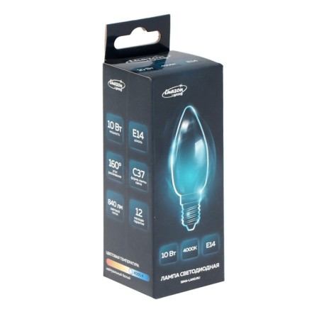 Luazon Lighting, C37, 10 W, E14, 840 LM, 4000 K, daylight, daylight-2