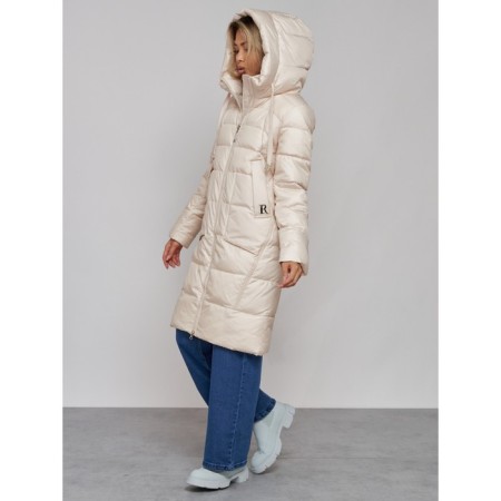 Coat insulated winter female, size 48, color light-beige-9