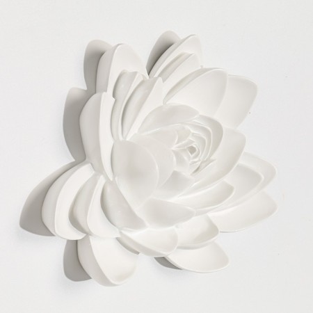 Wall decor, "lotus" 14 x 15 cm, white-3