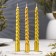 Set of candles of twisted, 1.5x 15 cm, 3 pieces, gold blister