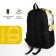 School backpack from textiles on lightning, 3 pockets, yellow color