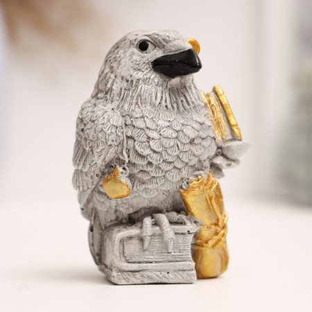 Figure "Raven with a book" 10x5x5cm-1
