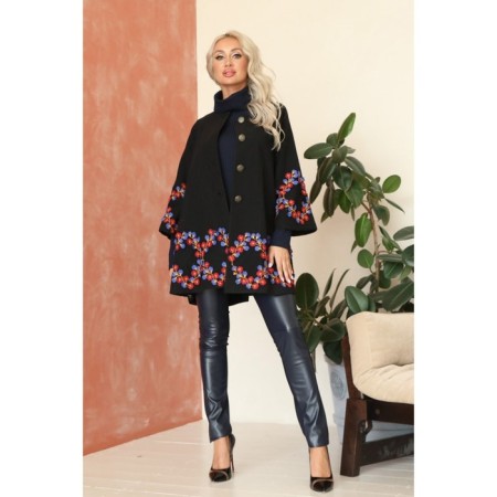 Female coat, size 42, black color-14