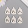 Decor for the creativity of the Polystone "A bottle with a steam locomotive" White set 6 pcs 2x3 cm