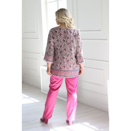 Female blouse, size 52, red color-9