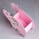 Kashpo wooden "Elephant" Small, 19x7x14 cm, oak, pink
