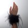 Bracelet-manage "luxury" feathers, black color, 24 cm