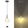 Lamp E27, wire 1 m, chromium color