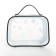 Cosmetic bag with lightning, black/transparent color
