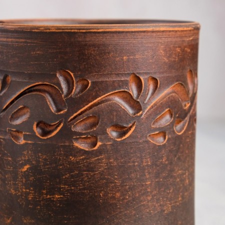Mug "Tea", decor, red clay, 0.3 l, mix-3