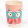 A set of children's utensils from the bamboo “Owl”, 5 objects: plate, bowl, glass, cutlery