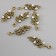 Decor for creativity metal, rhinestones "leaf" bronze 3.1x1.1x0.3 cm