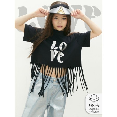 T -shirt Children's Amarobaby Rope, height 146 cm, black color-1