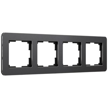 Frame W0042608, 4 Platinum sockets, black aluminum