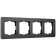 Frame W0042608, 4 Platinum sockets, black aluminum