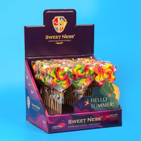 Caramel Lollice "Flowers" on a stick, 30 g