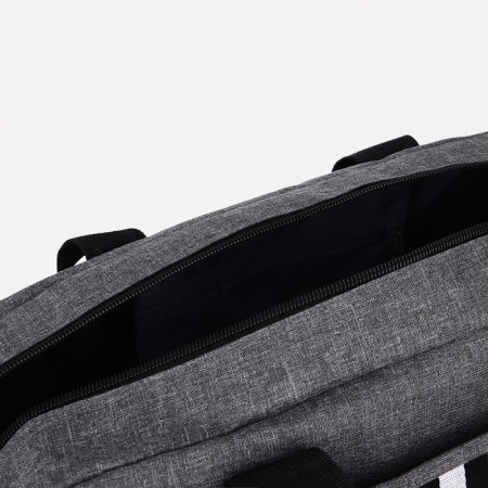 Sports bag with lightning, 3 outer pockets, long belt, gray color-2