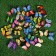 Plug "butterfly Charlene" 3x4cm/30cm, set 25pcs, mix