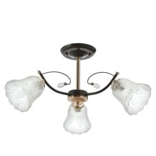Economic chandelier flowering 3x40W E27, black 60x60x21 cm