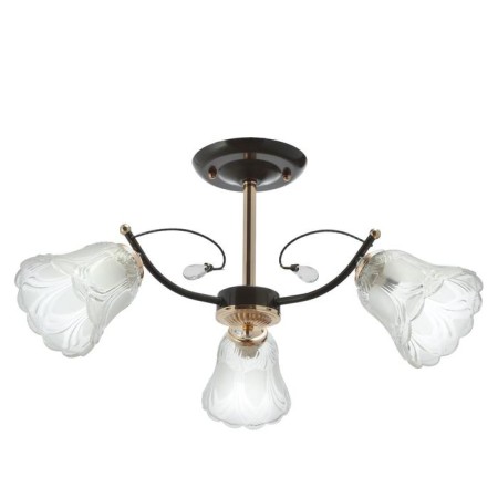 Economic chandelier flowering 3x40W E27, black 60x60x21 cm