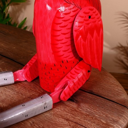 Souvenir "Flamingo" hanging paws, wood 70 cm-4