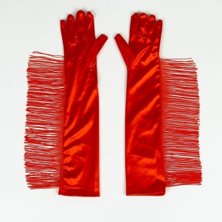 Carnival accessories with fringe, red color-5